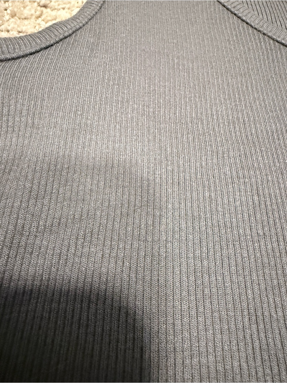 Talentless Gray Ribbed Crop Tank - Picture 4 of 4